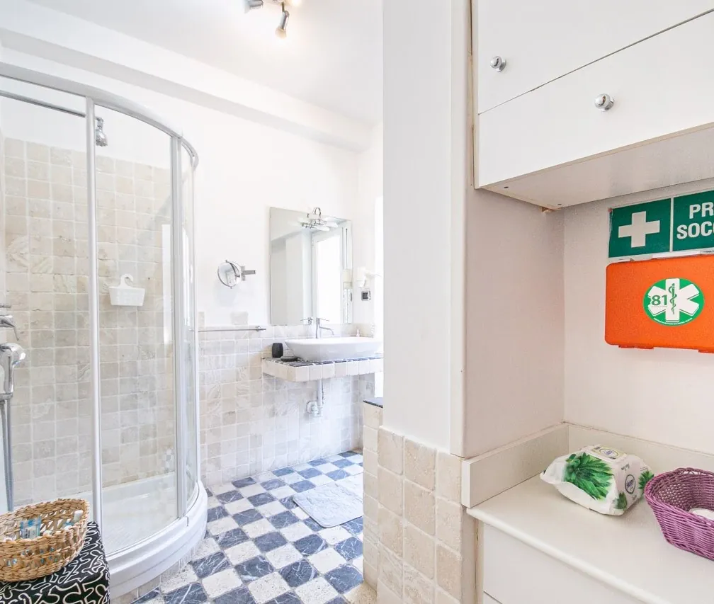 Shower and storage unit