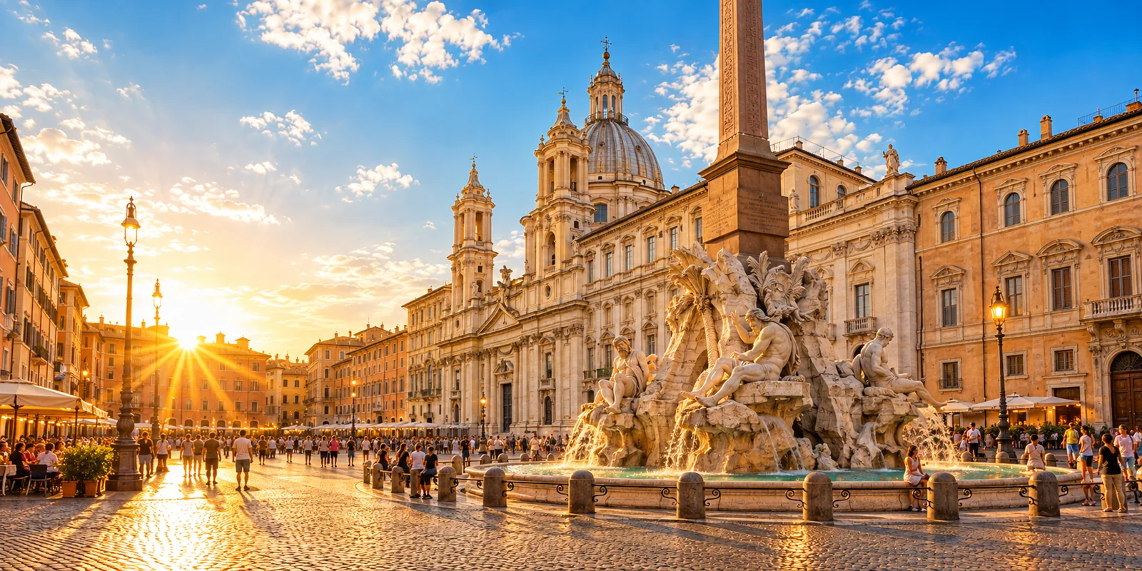 Piazza Navona with the Fountain of the Four Rivers