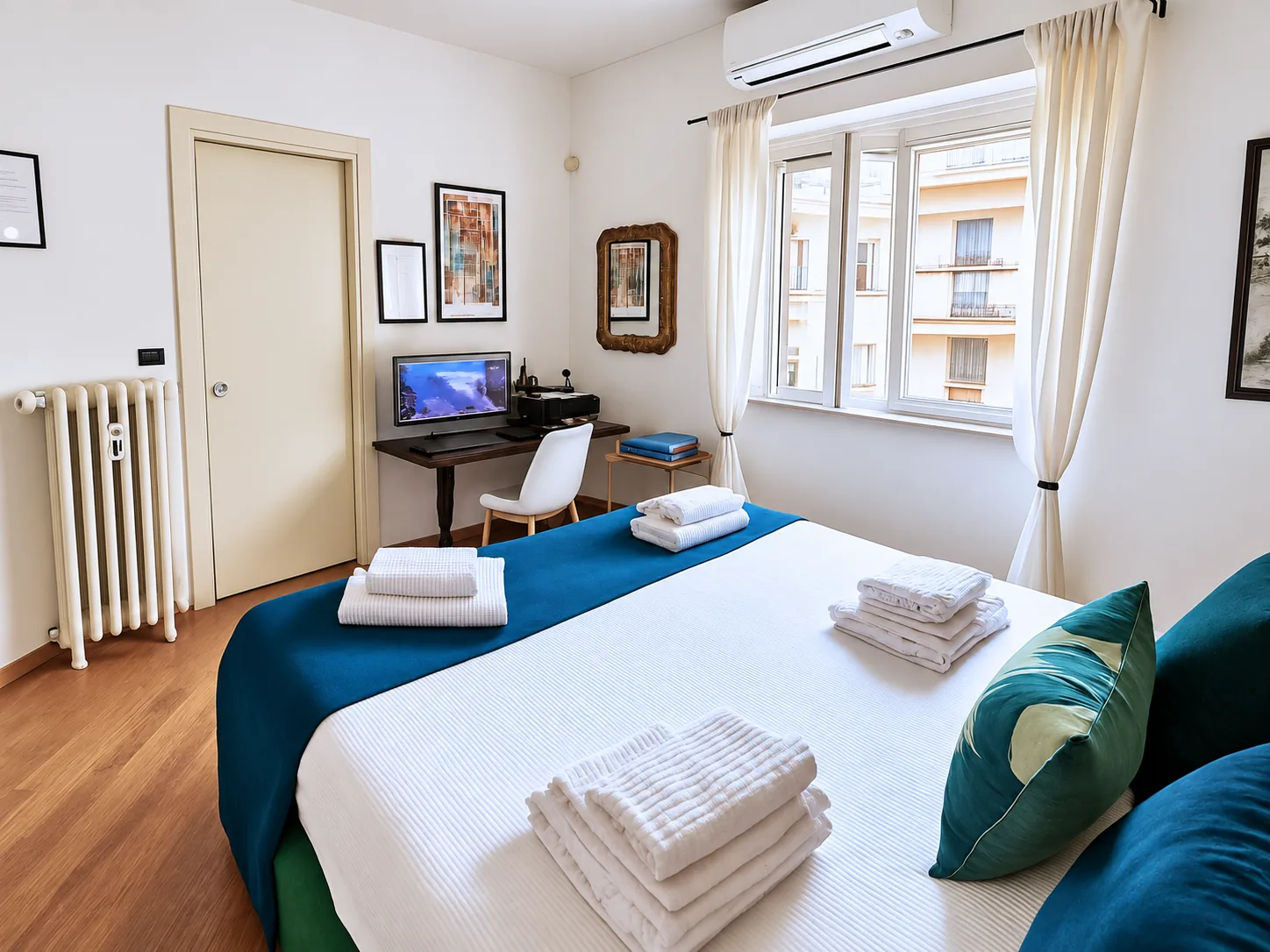 Bedroom with desk